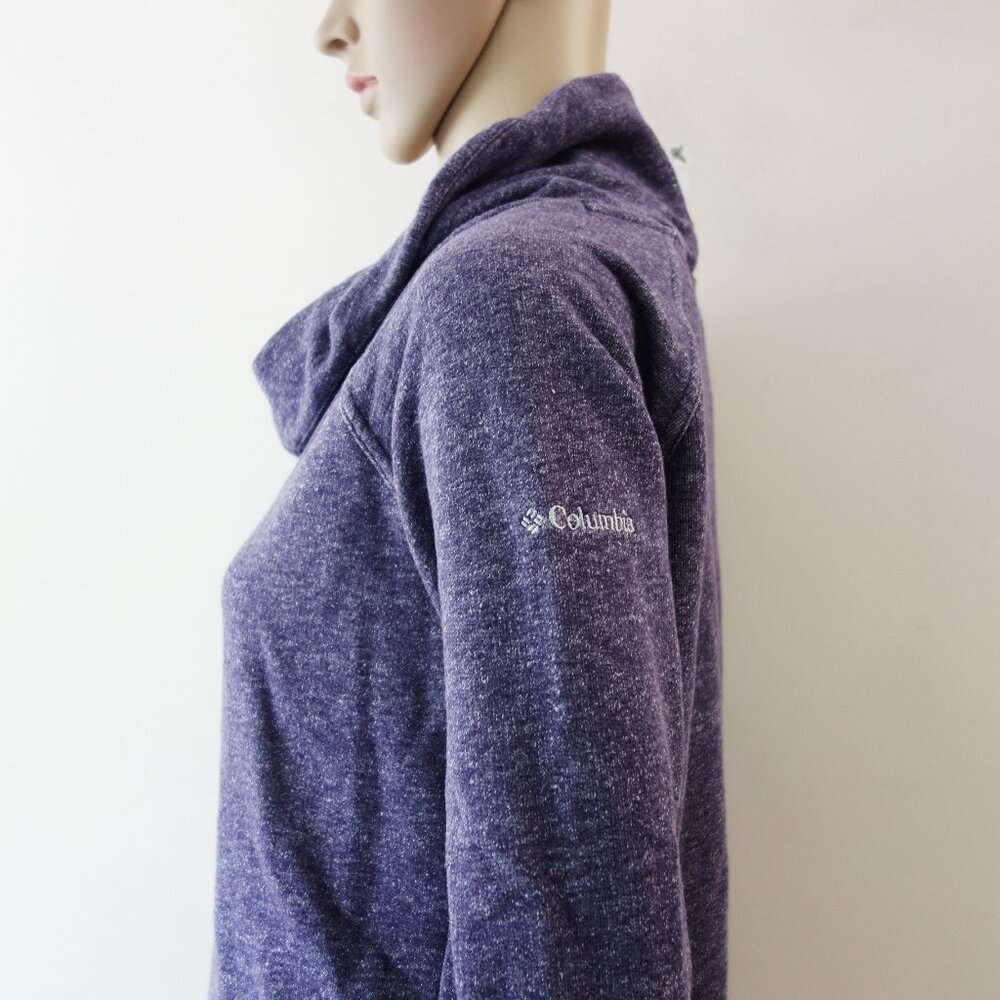 Columbia Women's Purple Heathered Cowl Neck Pullover Sweatshirt Size (M) - Picture 5 of 11
